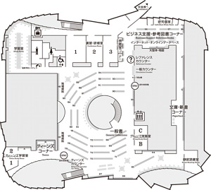 国際交流教養文化棟　2階の案内図